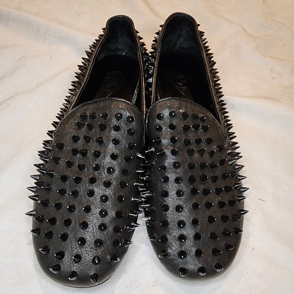 UNIF | Hellraiser Studded Loafers Black With Black Spikes - Picture 2 of 7
